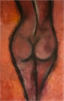 Body Of Pain Leave Me Alone Acrylic And Pastel On Board