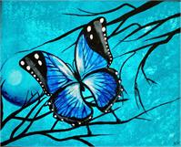 Blue Butterfly As Framed Poster