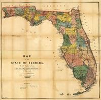 Map Of Florida (1856)