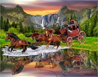 Wells Fargo Stagecoach As Framed Poster