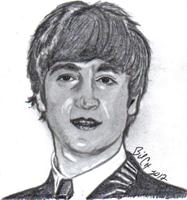 John Lennon Young As Framed Poster