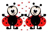 Ladybug In Love As Framed Poster