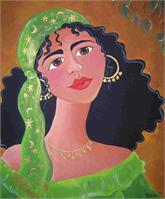 Gypsy In Green As Framed Poster