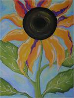 Abstract Sunflower 1 As Framed Poster