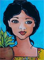 Sweet Girl As Greeting Card