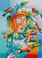 Woman With Birds