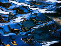 Reflections In Blue As Greeting Card
