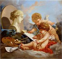 Cupids. Allegory Of Painting.