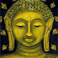 Buddha With Lotus Leaves