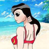 Ultra Girl Bikini 2016 With Beach Background