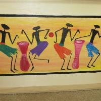 AfricanArt  on WoodenTray