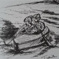 Paddling The Boat