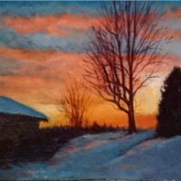 'Sunset At The Christmas Tree Farm Preston, CT'