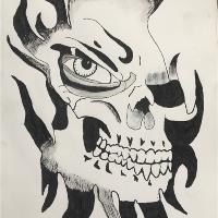 Skull Through The Flames