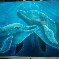 Dolphins At Play