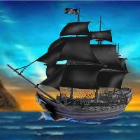 Pirate Ship At Sunset