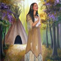 Native American Mother And Child