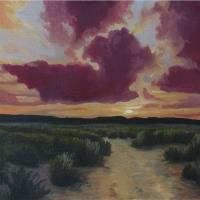 Desert Trail At Dusk