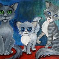 Blue Cat Family