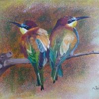 Ari Kusu ( Birds )Oil On Canvas X