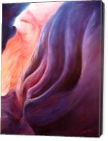 Composition In Purple And Orange - Gallery Wrap
