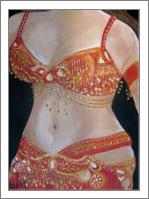 Belly Dancer In RED - No-Wrap