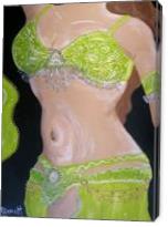 Belly Dancer In Green - Gallery Wrap