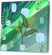 Green Leaves Abstract - Gallery Wrap Plus