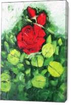 Red Rose Ikebana. - Gallery Wrap