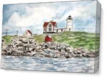 Cape Neddick Lighthouse Large As Canvas