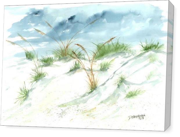 Sand Dunes Beach Painting Print