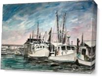 Boats Painting As Canvas