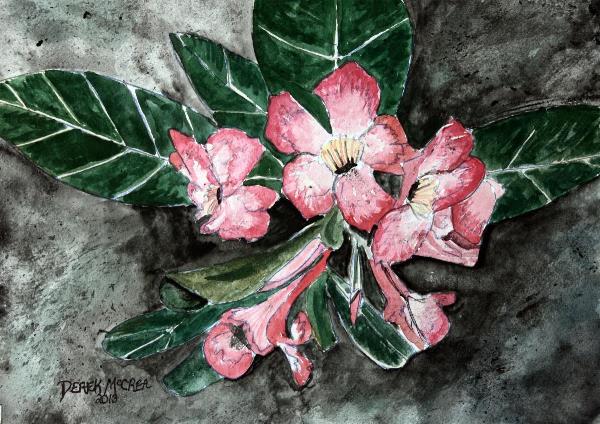 Desert Rose Flower Painting