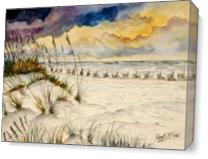 Destin Beach Painting Art Print As Canvas