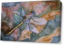 Dragonfly Painting Art Print As Canvas