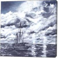 Sailboat Oil Painting Print - Gallery Wrap