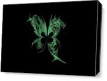 Green Butterfly As Canvas