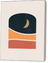 Retro Crescent Moon Bohemian - Gallery Wrap