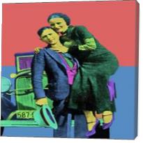 Bonnie And Clyde Pop Art - Gallery Wrap