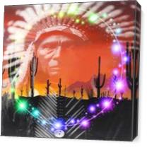 Native American Ghost Dance As Canvas