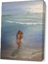 Mary At The Beach As Canvas