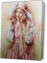 Girl And Hat - Gallery Wrap Plus