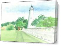 Ocracoke Lighthouse As Canvas