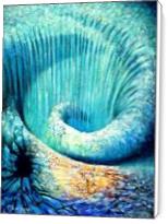Time Line Blue Spiral Shape In Space With Waterfalls - Standard Wrap