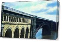 Eads Bridge In St. Louis As Canvas