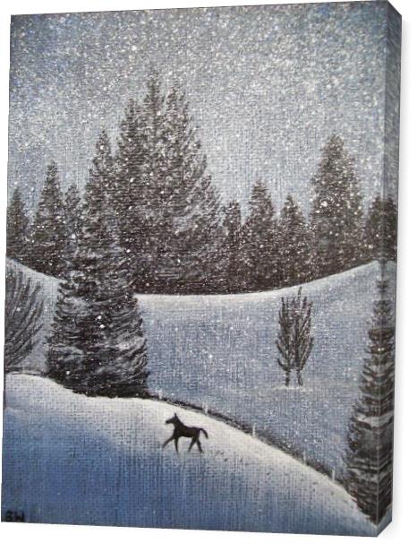 Snowscape With Horse Snowscape With Horse