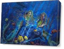 Mermaids Of Aqualainia Cups As Canvas