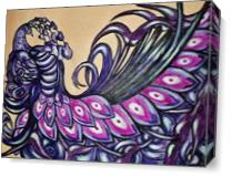 Sleeping Purple Peacock - Gallery Wrap Plus