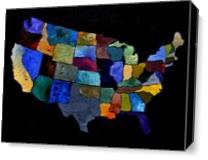 Map USA 1 - Gallery Wrap Plus