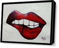 Oops Its Lips As Canvas